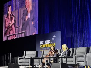 Fireside discussion at this year's AAA event with Queensland Airports Limited (QAL) CEO, Amelia Evans and Jetstar CEO, Stephanie Tully